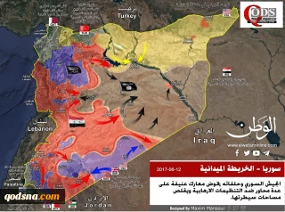 آخرین وضعیت نبرد سوریه + نقشه میدانی