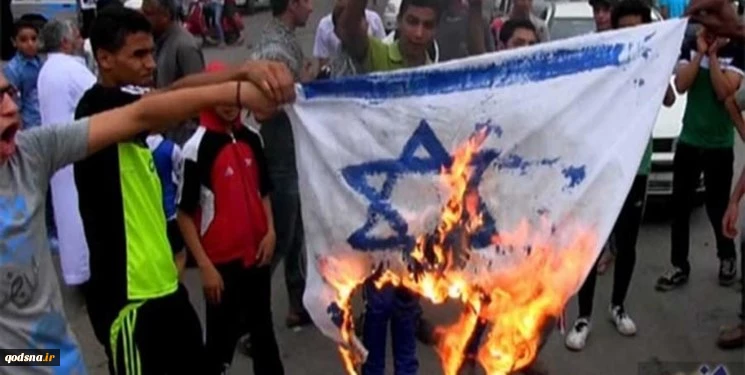 آتش زدن پرچم رژیم صهیونیستی در مغرب 2