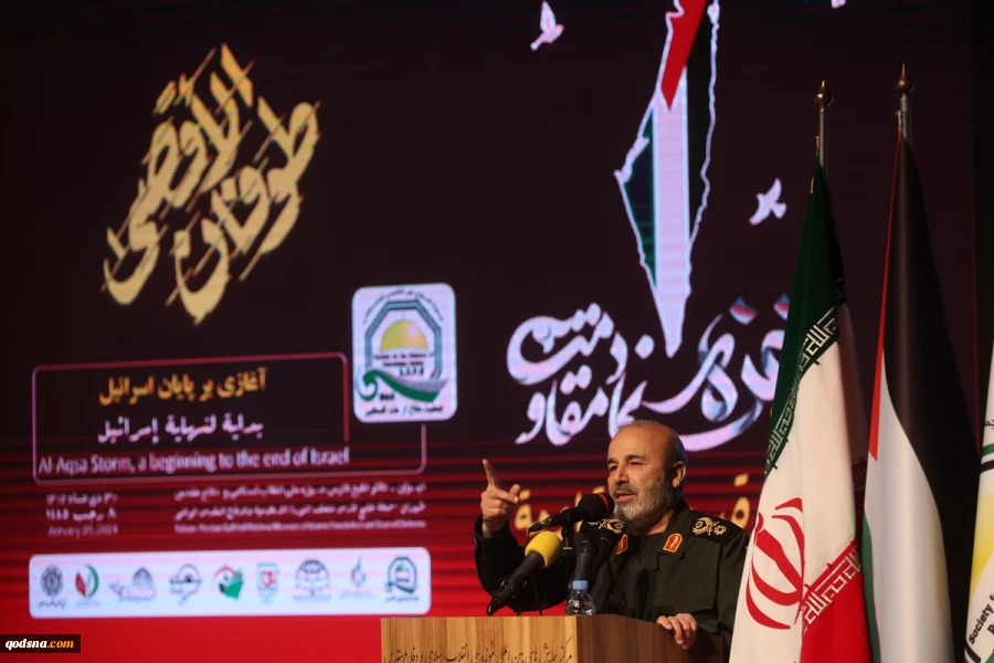 سردار محمدرضا فلاح زاده جانشین فرمانده سپاه قدس در همایش غزه نماد مقاومت؛

مقاومت قهرمان، رژیم صهیونیستی را در جبهه های گوناگون دچار فروپاشی کرد / رژیم صهیونیستی از سر ناتوانی دست به ترور می زند 2