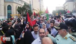 مراسم استقبال از خانواده‌های شهدا و بازماندگان مظلوم غزه در میدان فلسطین تهران 5