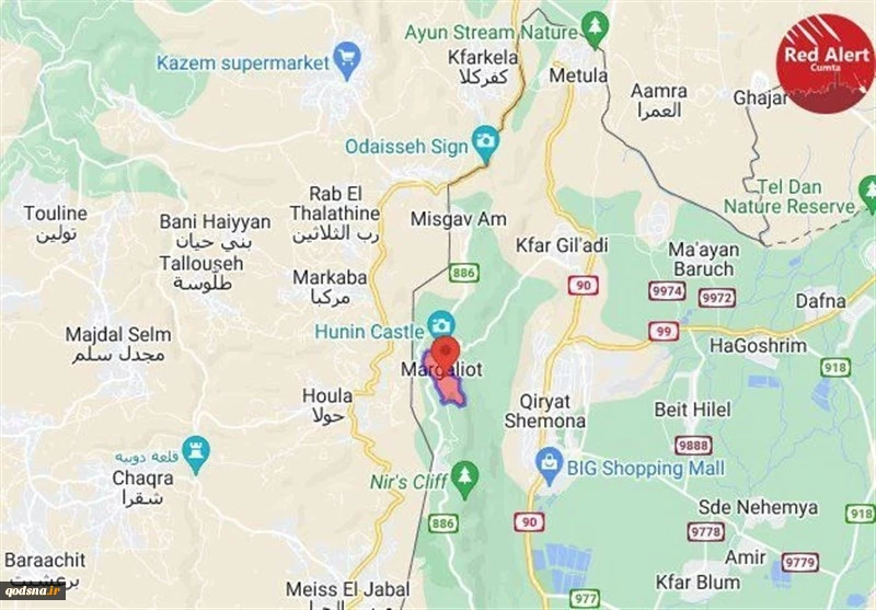 شمال فلسطین اشغالی هدف حملات موشکی قرار گرفت  2