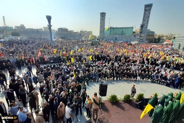 تشییع پیکر سرلشکر شهید عباس نیلفروشان در تهران/  حضور سران و سرداران نظام در مراسم / طنین اندار شدن  شعارهای "مرگ بر آمریکا" و "مرگ بر اسرائیل" 2