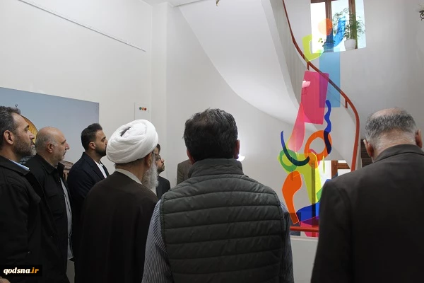 بازدید دبیر کل جمعیت دفاع از ملت فلسطین از آثار نمایشگاه گروهی هنر طوفان  14