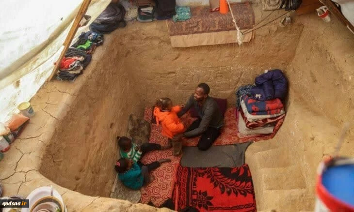 ابتکار پدر فلسطینی برای محافظت فرزندانش از سرما و جنگ 4