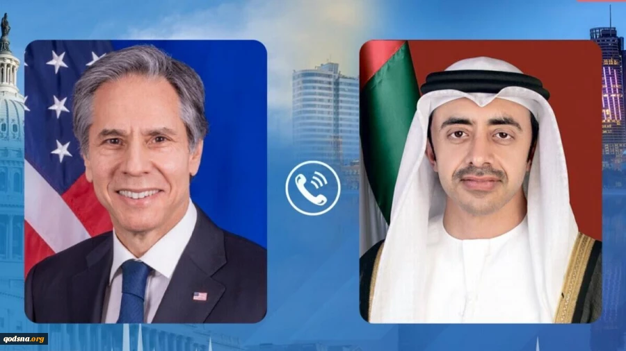 وزیران خارجه آمریکا و امارات درخصوص آتش بس در غزه گفت وگو کردند 2