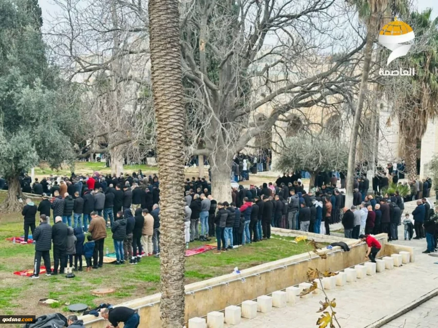 حضور ۵۰ هزار نفر در نماز جمعه مسجد الاقصی  4