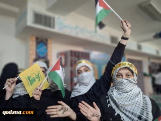 مراسم بزرگداشت شهید نصرالله در مدارس طرح همراهان مقاومت
