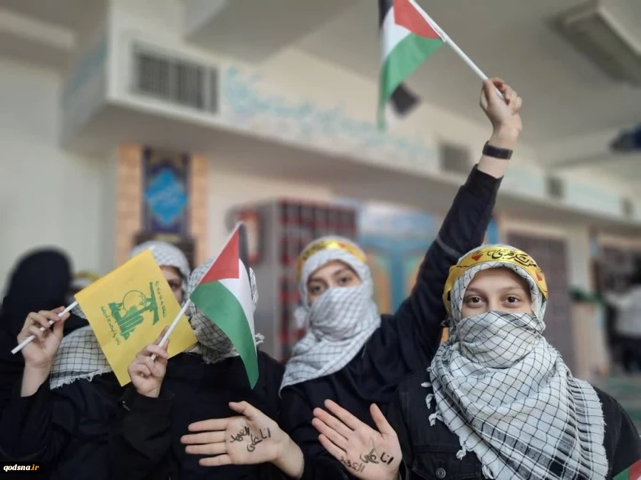 مراسم بزرگداشت شهید نصرالله در مدارس طرح همراهان مقاومت 2