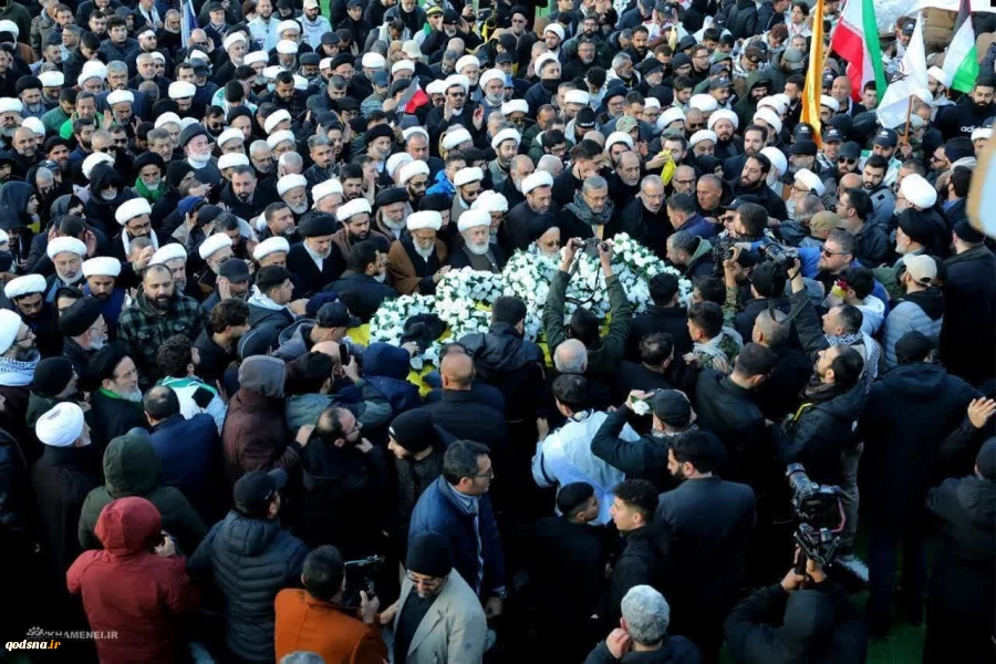 تصاویر حضور نمایندگان رهبر انقلاب در مراسم تشییع شهید صفی‌الدین 7