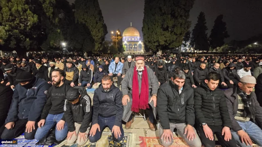 حضور 85 هزار نفر در نماز تراویح هفتمین شب رمضان در مسجد الاقصی 5