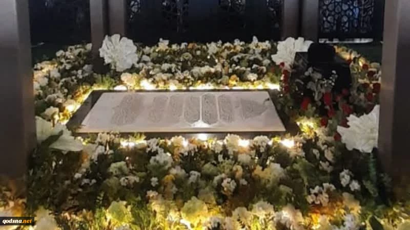گلباران مزار مطهر شهید سیدحسن نصرالله در روز عید فطر 2
