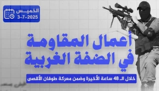 مرکز پژوهشی معطی منتشر کرد؛ 

14 عملیات مقاومتی در کرانه باختری در 48 ساعت اخیر+ عکس