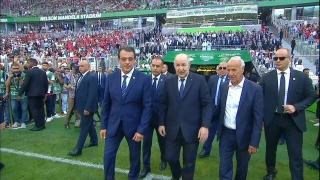 فریاد حمایت از فلسطین در ورزشگاه الجزایر