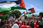 تجمع حامیان فلسطین مقابل کاخ سفید پیش از دیدار نتانیاهو و ترامپ 2