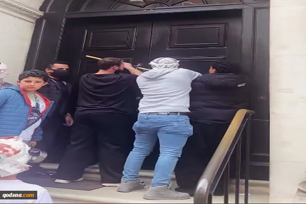 تظاهرات حامیان فلسطین در برابر سفارت مصر در لندن 2