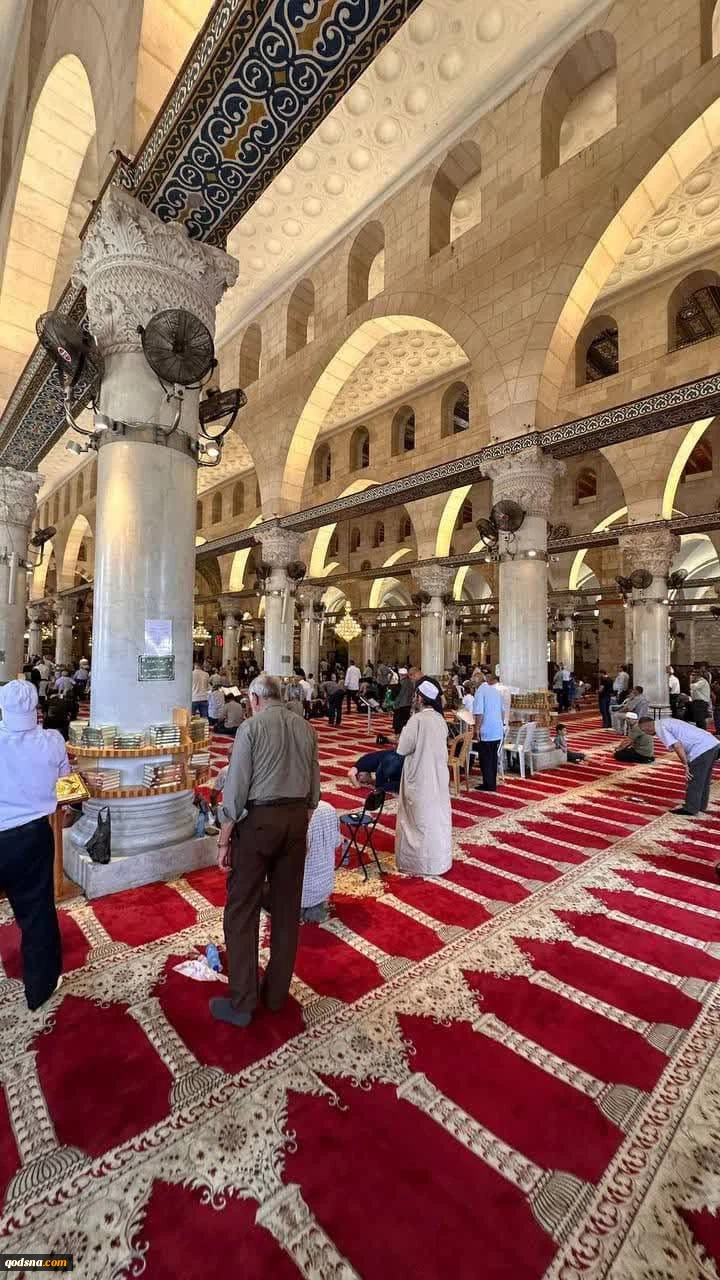 تصاویری از حال و هوای ظهر امروز مسجدالاقصی 3