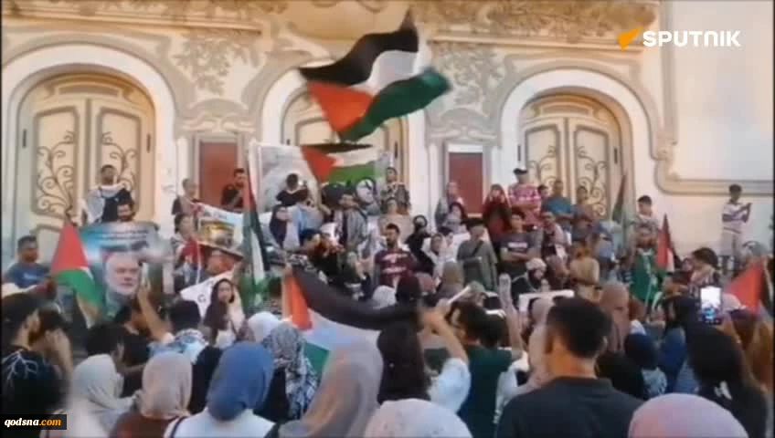 تظاهرات گسترده در تونس و مغرب علیه جنگ و محاصره غزه+فیلم 2
