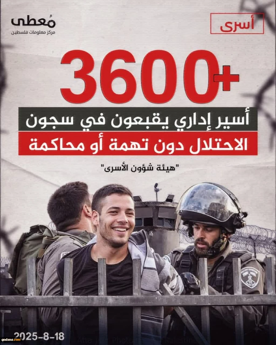 3600 اسیر فلسطینی بدون اتهام در زندان‌های رژیم صهیونیستی 2