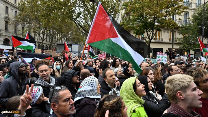 تظاهرات گسترده حامیان فلسطین در پاریس  2