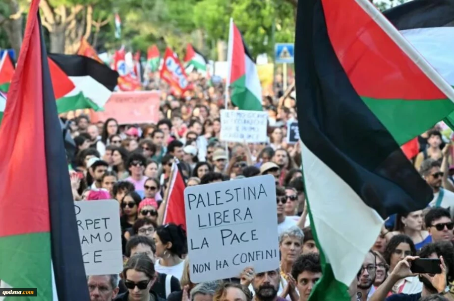 حامیان فلسطین در اروپا با برگزاری راهپیمایی‌های گسترده خواستار پایان نسل‌کشی در غزه شدند 4
