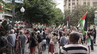 اعتراض هزاران معترض حامی فلسطین در اسپانیا
