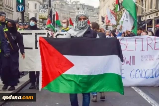 تظاهرات در برلین در حمایت از فلسطین