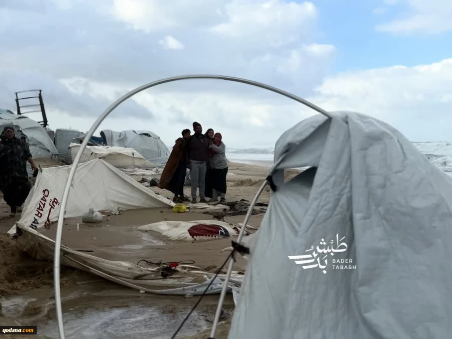 شبکه سازمان‌های مردم‌نهاد فلسطینی: با نزدیک شدن طوفان فعلی، ۹۰۰ هزار آواره در چادرهای مخروبه در نوار غزه زندگی می‌کنند  4