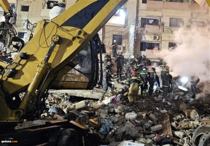 جان باختن 9 نفر بر اثر فروریختن ساختمانی در طرابلس لبنان 2