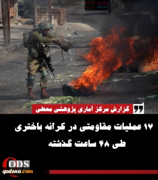 کرانه باختری روی موج درگیری؛

جزئیات منطقه‌ای فعالیت‌های مقاومتی در کرانه باختری/ 17 عملیات ضدصهیونیستی در 48 ساعت اخیر