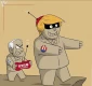 Trump, a puppet controlled by Netanyahu-cartoon