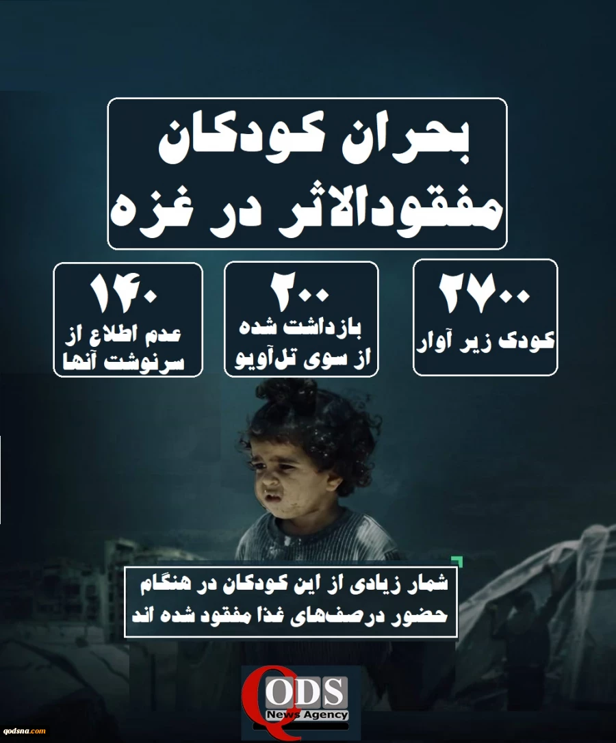 اینفوگرافی اختصاصی/

بحران کودکان مفقود الاثر در غزه؛ وضعیت نامعلوم بیش از 3000 کودک فلسطینی 2