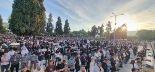 نماز عید قربان در مسجدالاقصی با حضور گسترده 140 هزار نمازگزار فلسطینی+عکس