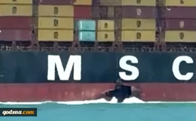 Iran’s Islamic Revolution Guards Corps (IRGC) Navy has struck the giant cargo ship MSC Sariska, affiliated with the American‑Zionist enemy, with a cruise missile in a reciprocal operation after a US attack on an Iranian commercial vessel in the Sea of Oma