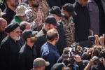 تصاویری از حضور فرزندان رهبر شهید، سران قوا و جمعی از مسئولان ارشد کشوری و لشکری در مراسم وداع با آقای شهید ایران 9
