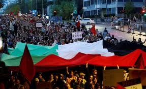 هزاران نفر در اسلوونی در اعتراض به بازگشایی سفارت رژیم صهیونیستی تظاهرات کردند 2