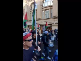 تظاهرات انگلیسی ها در حمایت از غزه